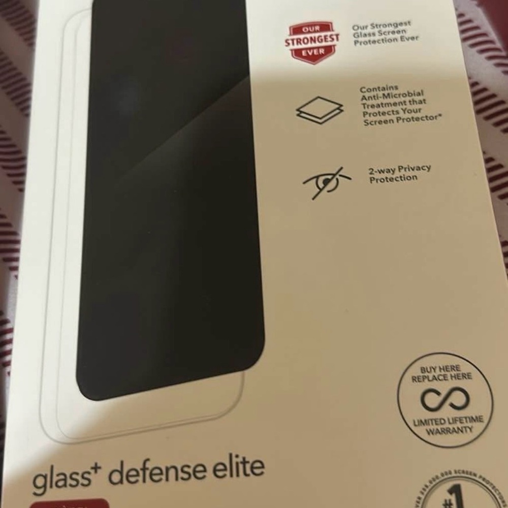 ZAGG Glass+ Defense Elite Screen Protector - Black